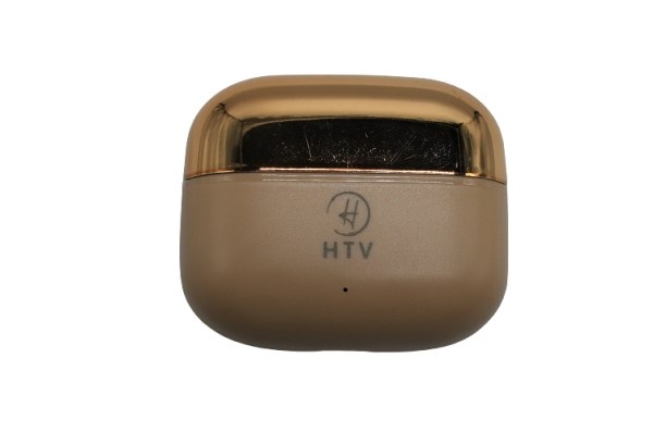 HTV Wireless Earbuds Charging Case – Gold Elegance, Everyday Performance